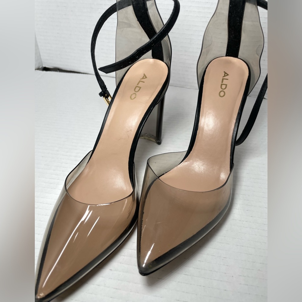 Aldo black perplex pointed toe heel